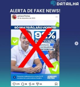 Instituto Datailha desmascara prefeito de São Vicente Férrer sobre Pesquisa Falsa