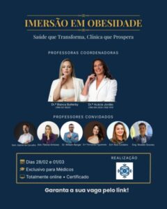 Imersão em Obesidade: treinamento médico online nos dias 28/02 e 01/03