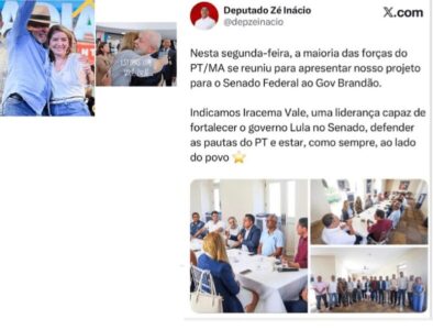 Zé Inácio confirma que PT indicou Iracema Vale candidata ao Senado a Brandão…