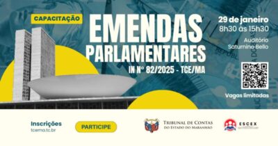 TCE vai realizar capacitação sobre Instrução Normativa que disciplina aplicação das Emendas Parlamentares