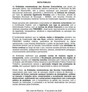 Escolas Comunitárias de Ribamar garantem legalidade de parcerias com a prefeitura