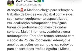 Brandão confirma que Marinha vai auxiliar na busca de crianças desaparecidas em Bacabal