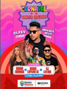 Primeira prévia do carnaval de Santa Helena 2026 acontece dia 1º de fevereiro no bairro Morada Nova