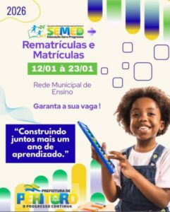 EDUCAÇÃO DE PERITORÓ ABRE MATRÍCULAS PARA 2026 E REFORÇA COMPROMISSO COM O FUTURO DOS ESTUDANTES