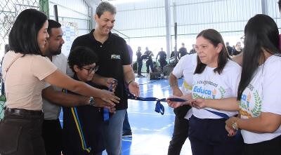 Prefeitura de São Luís entrega quadra poliesportiva da U.E.B. Rubem Teixeira Goulart, na Cohab