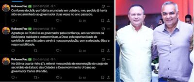 Saída de Rubão desencadeia série de mudanças no governo Brandão. Júnior Viana assume a Articulação Politica…