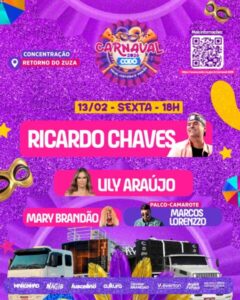 Prefeitura de Codó divulga programação oficial do Carnaval 2026