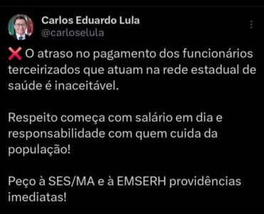 Carlos Lula reclama de atraso salarial gerado por calote da SES na gestão dele