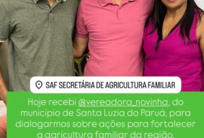 Agricultura Familiar: Bira do Pindaré recebe liderança de Santa Luzia do Paruá para articular ações
