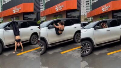 ASSISTA! Primeira-dama de Imperatriz viraliza ao entrar em carro com cambalhota sem precisar abrir a porta