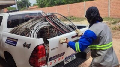 Polícia fecha sucata em Timon após descobrir 800 kg de fios de cobre furtados