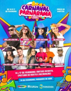 Confira a programão de Carnaval de Parnarama