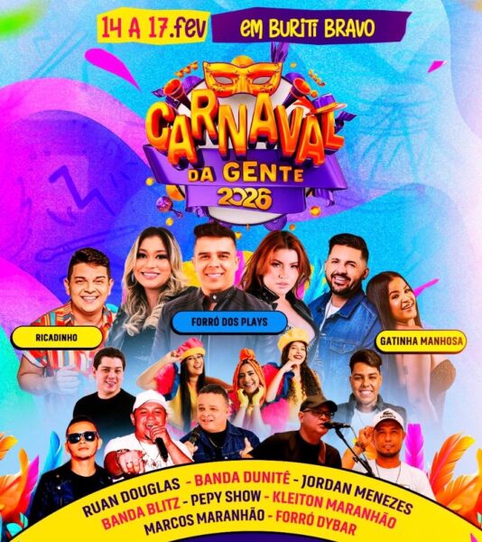 Carnaval da Gente 2026 começa com estrutura reforçada e promete quatro dias de festa e tranquilidade em Buriti Bravo