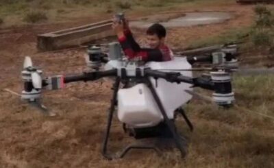 Piloto viaja em drone agrícola de R$ 300 mil e vídeo viraliza; conheça o DJI Agras T100