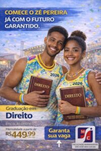 Faculdade São José dos Cocais oferece curso de Direito presencial reconhecido pelo MEC com mensalidades a partir de R$ 449,99