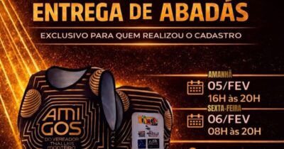 Entrega dos abadás do Bloco Amigos do Vereador Thallys Monteiro começa nesta quinta-feira
