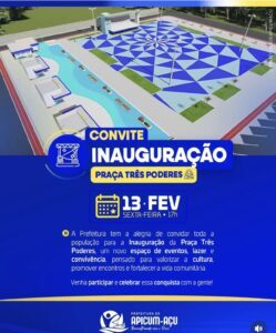 Prefeito Jadeco convida população para inauguração da Praça Três Poderes em Apicum-Açu