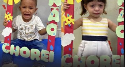 Creche em Lima Campos viraliza ao registrar reação divertida de crianças no primeiro dia de aula