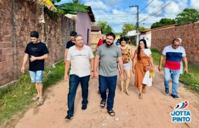 Jota Pinto junto com Dudu Diniz visitam bairro Parque das Palmeiras, em São José de Ribamar