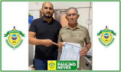 Prefeitura de Paulino Neves, entrega título de domínio do Iterma