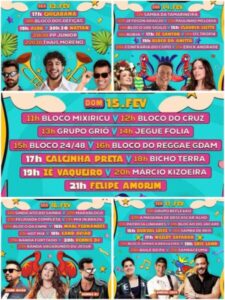 Carnaval: dias e horários dos shows das atrações nacionais em São Luís