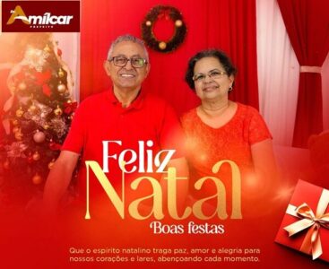 Prefeito Dr.Amilcar Rocha e família desejam a todos um Feliz Natal e Próspero Ano Novo