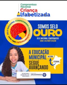 São Domingos  do Maranhão é ouro em alfabetização! 🥇