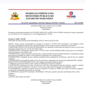 MPMA investiga colapso de ponte em Loreto e suspeitas de irregularidades em contrato de R$ 2,5 milhões