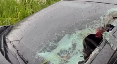 Condutor de veículo morre após ser atingido por barra de ferro que caiu de caminhão