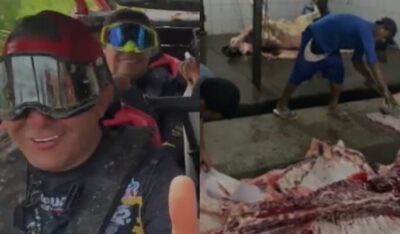Prefeito de Nova Iorque ostenta com UTV enquanto matadouro vive um caos com carne no chão