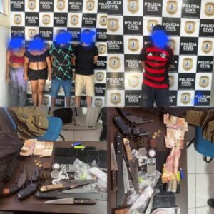 PM apreende armas, drogas e coletes balísticos e prende cinco suspeitos em Vitória do Mearim