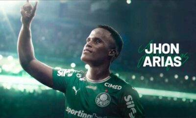 Palmeiras anuncia contratação de Jhon Arias até 2029