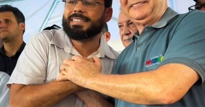 Ao lado de Carlos Brandão e de Orleans, Dudu Diniz participa da entrega da Estrada de Santana, em São José de Ribamar