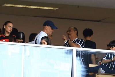 Alexandre de Moraes, Flávio Dino e Gilmar Mendes assistem à Supercopa do Brasil