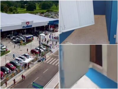 Unidade do Supermercado Mateus é alvo de assaltantes em Raposa