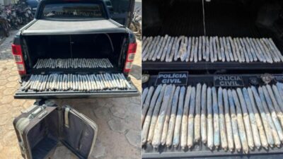 78 bananas de dinamite e granada são encontradas dentro de mala no interior do Maranhão