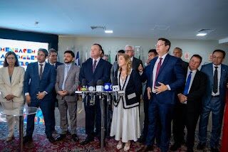 Vinícius Ferro destaca crescimento do PIB Maranhense e reduação da insegurança alimentar durante coletiva na Alema