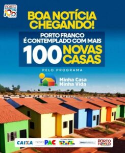 Prefeito Deoclides anuncia mais 100 unidades do Minha Casa Minha Vida em Porto Franco