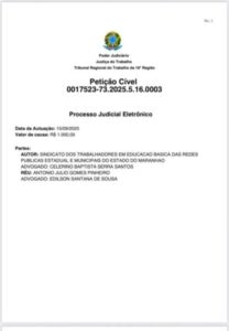 Justiça do Trabalho anula criação do SINDMARANHÃO