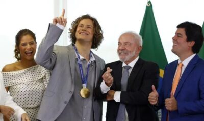 Lula recebe Lucas Pinheiro, medalha de ouro nos Jogos de Inverno