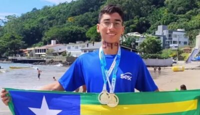 Lucas Lima conquista dois ouros na Copa Brasil de Águas Abertas e reafirma destaque nacional da natação piauiense