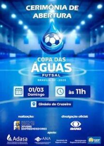 Copa das Águas começa no Ginásio do Cruzeiro e une futsal, solidariedade e conscientização sobre a água