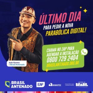 Último dia: famílias do CadÚnico podem pedir parabólica digital gratuita do programa Brasil Antenado