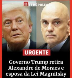 Trump derruba sanções da Lei Magnitsky impostas a Alexandre de Moraes e esposa