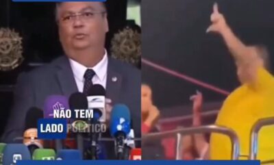É fake que Flávio Dino fez o L ao curtir o Carnaval na Sapucaí