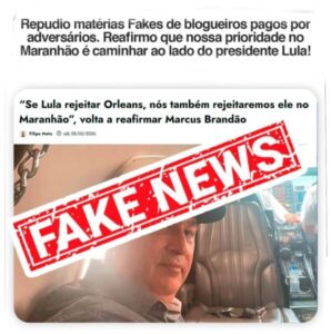 Marcus Brandão irmão do governador volta a desfazer fake news dinista