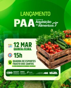 Codó recebe lançamento do PAA 2026 com entrega de 700 cestas verdes da agricultura familiar