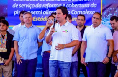 Prefeitura de Timon e Ministério do Esporte assinam ordem de serviço para reforma da piscina semiolímpica do Complexo Miguel Lima