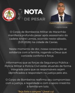 Cadete do Corpo de Bombeiros é assassinado no Maranhão