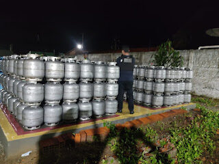 Desarticulada quadrilha investigada por roubar carga com 633 botijões de gás de cozinha